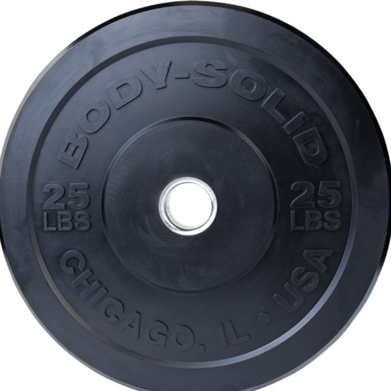 Body Solid Black Chicago Extreme Bumper  Plates 25 lb | OBPX