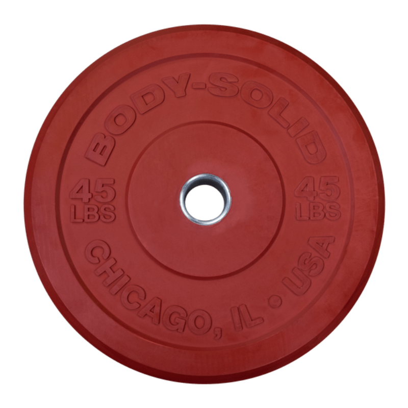 Body Solid Chicago Extreme Bumper | OBPXC - 45 lb Red