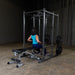 Body Solid Powerline Lat Attachment for PPR1000 | PLA1000 - Sample Exercise with Bench and Plates