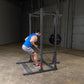 Body Solid Powerline Lat Attachment for PPR50 | PLA500 - Sample Exercise with Plates
