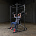 Body Solid Powerline Premium Power Rack | PPR1000 - Sample Exercise with  Bench and Barbell
