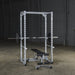 Body Solid Powerline Power Rack | PPR200X - Sample with Bench and Barbell