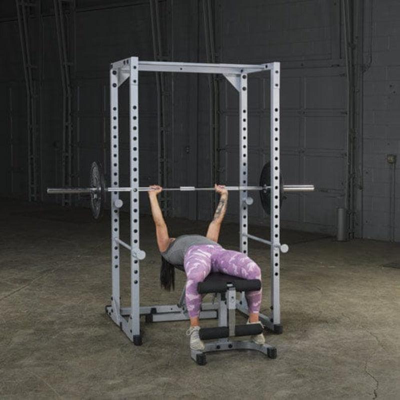 Body Solid Powerline Power Rack | PPR200X - Sample Exercise with Bench and Barbell