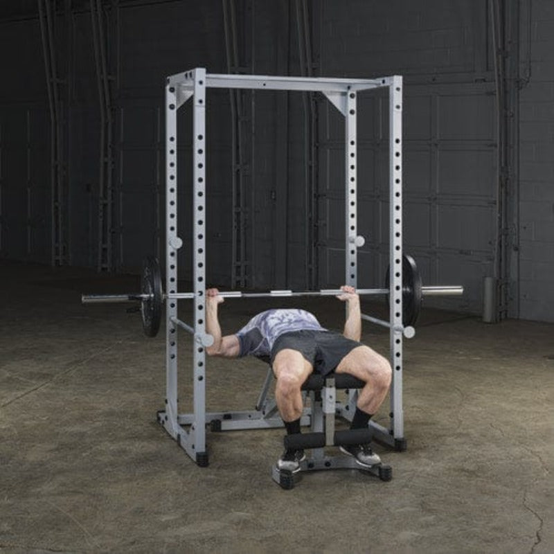 Body Solid Powerline Power Rack | PPR200X - Sample Exercise with Bench and Barbell