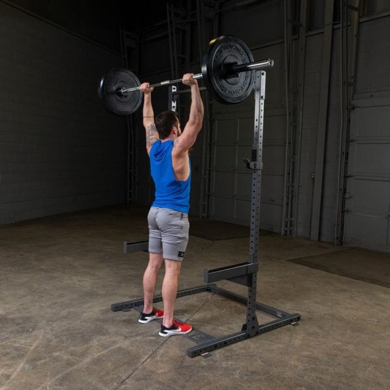 Body Solid Powerline Half Rack | PPR500 - Sample Exercise with Barbell