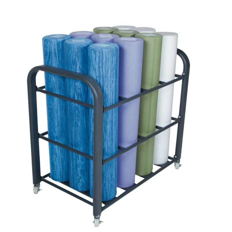 Power Systems Studio Foam Roller Cart with Foam Rollers