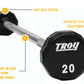 Troy 12-Sided Urethane Straight Barbell Set with Rack 20lb 
