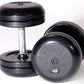 TROY 5-100 lb Rubber-Encased Pro-Style Dumbbell Set with Saddle Rack COMMPAC-RUFDR100