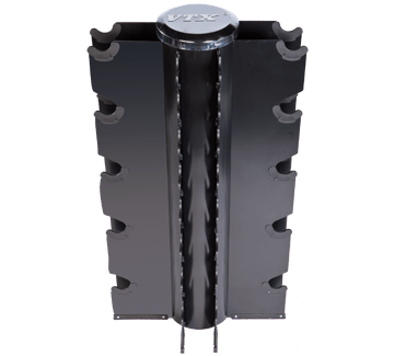 VTX 8-Sided Urethane Encased Dumbbell Set with Vertical Rack - VERTPAC-SDU50G