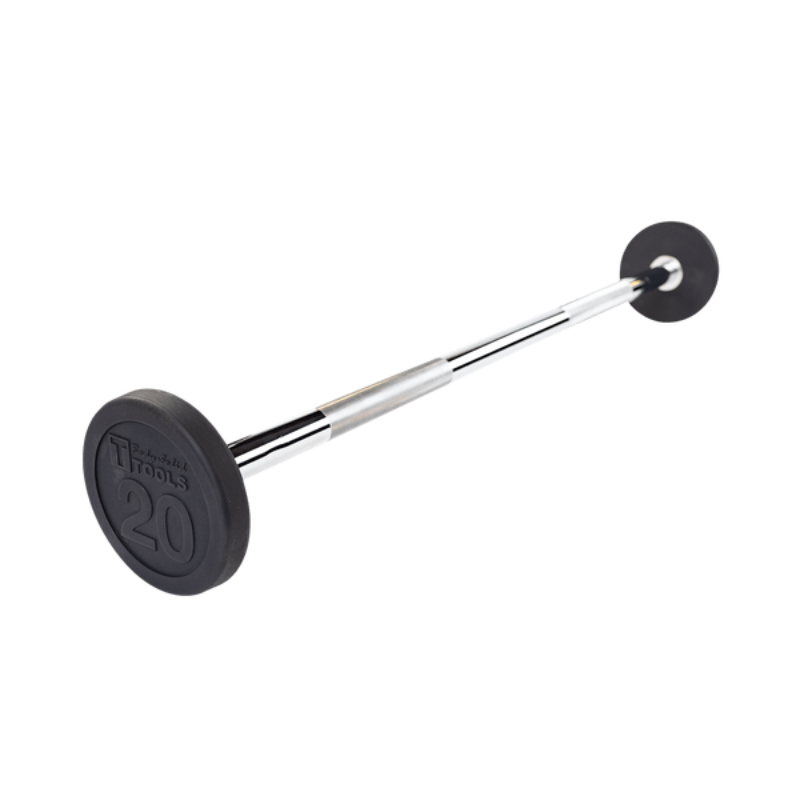 Body Solid Rubber Coated Fixed Straight Barbell  - 20 lb