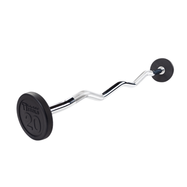 Body Solid Rubber Coated Fixed Curl Barbell - 20 lb