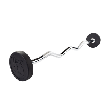 Body Solid Rubber Coated Fixed Curl Barbell - 30 lb