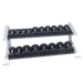 Body Solid Pro Clubline SDKR 2 Tier Dumbell Rack |  SDKR500DB - Sample with Dumbells