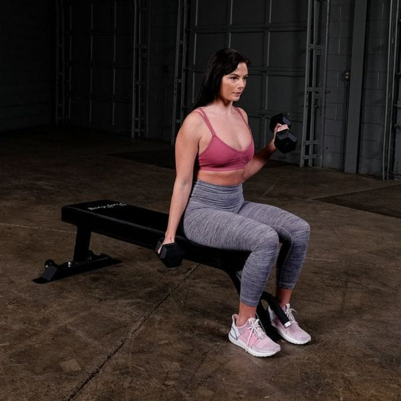 Body Solid Pro Clubline Flat Utility Bench | SFB125 - Sample Exercise 3 with Dumbell 