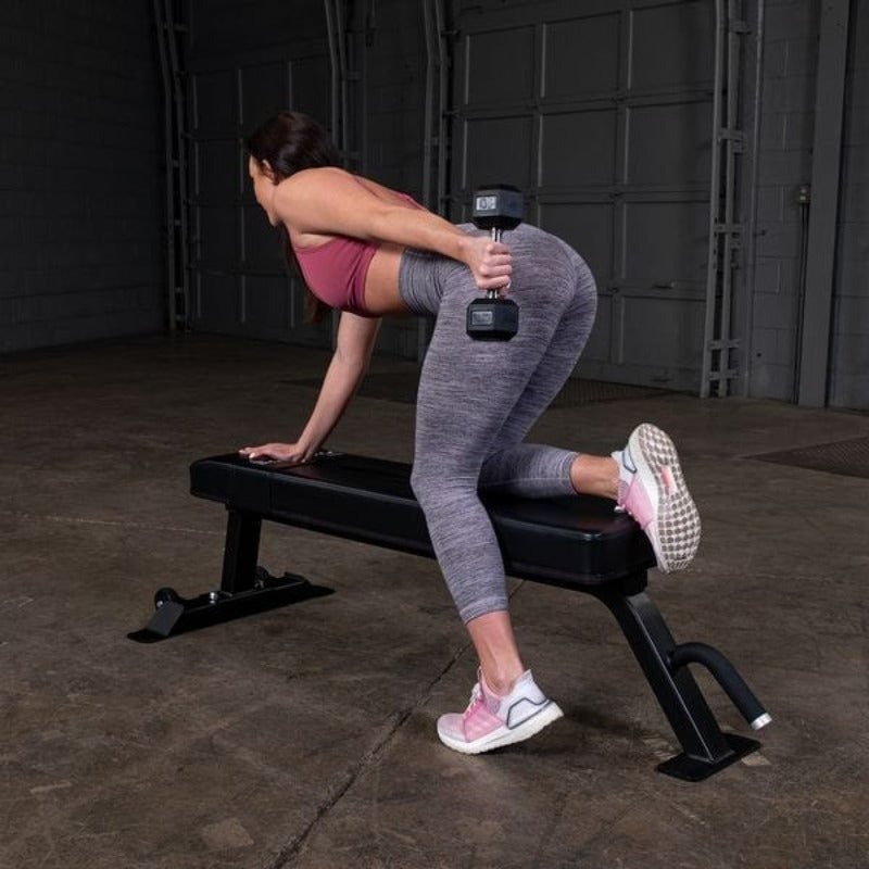 Body Solid Pro Clubline Flat Utility Bench | SFB125 - Sample Exercise 5 with Dumbell