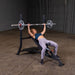 Body Solid Pro Clubline Olympic Incline Bench | SOIB250 - Sample Exercise with Grip Plates