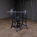 Body Solid Pro Clubline  Olympic Shoulder Press Bench | SOSB250  -  Sample with Grip Plates