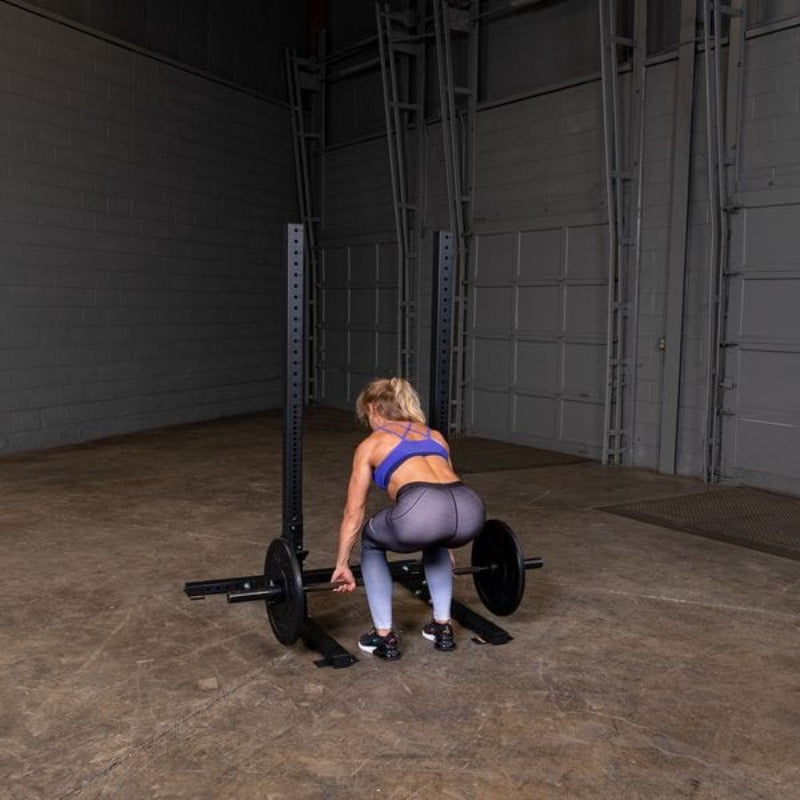 Body Solid Pro Clubline Squat Stand | SPR250  - Sample Exercise 4 with Barbell