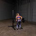 Body Solid Pro Clubline Squat Stand | SPR250  - Sample Exercise 8  with Barbell
