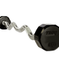 TROY 12-Sided Rubber Encased Curl Barbell Set with Horizontal Barbell Rack COMMPAC-TZBR110
