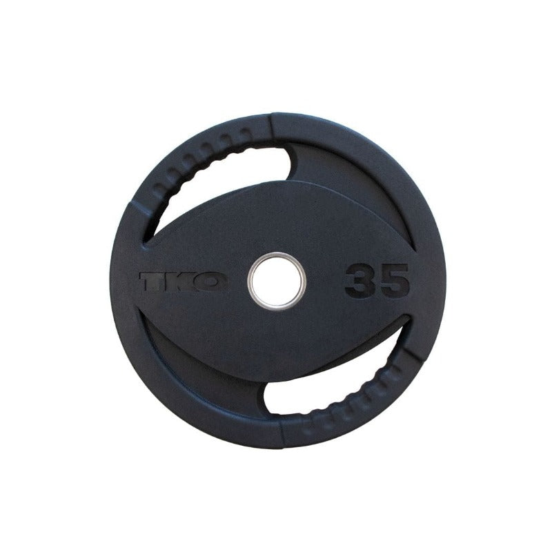 TKO 255Lb Olympic Rubber Plate set - 803OR-255