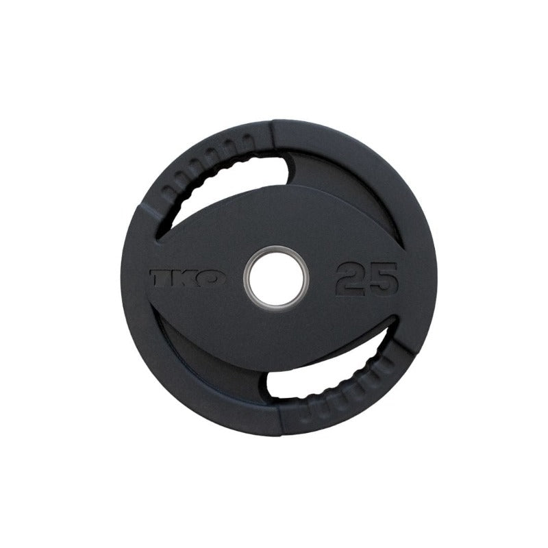 TKO 300Lb Olympic Rubber Plate set w/ Retail Bar & Collars | 803OR-300 25lb