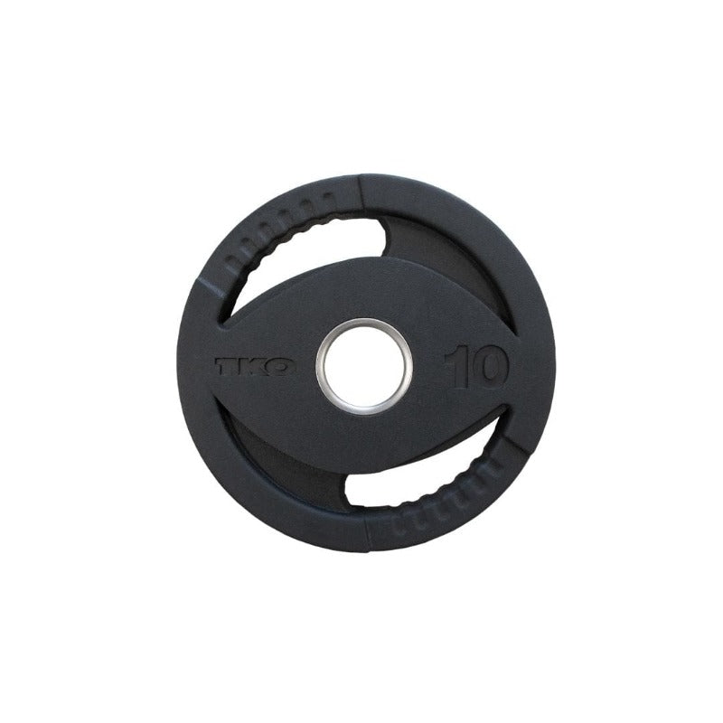 TKO 300Lb Olympic Rubber Plate set w/ Retail Bar & Collars - 803OR-300